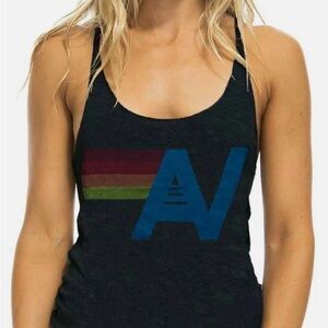 Aviator Nation Logo Tank Top Medium - Charcoal